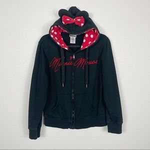 Disney Parks Minnie Mouse Hooded Ears Jacket Large‎